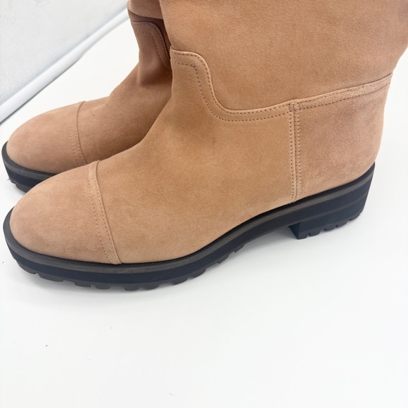 Stuart Weitzman Alpine Shearling Trim Leather Knee High Boots Size 9 - Picture 8 of 16